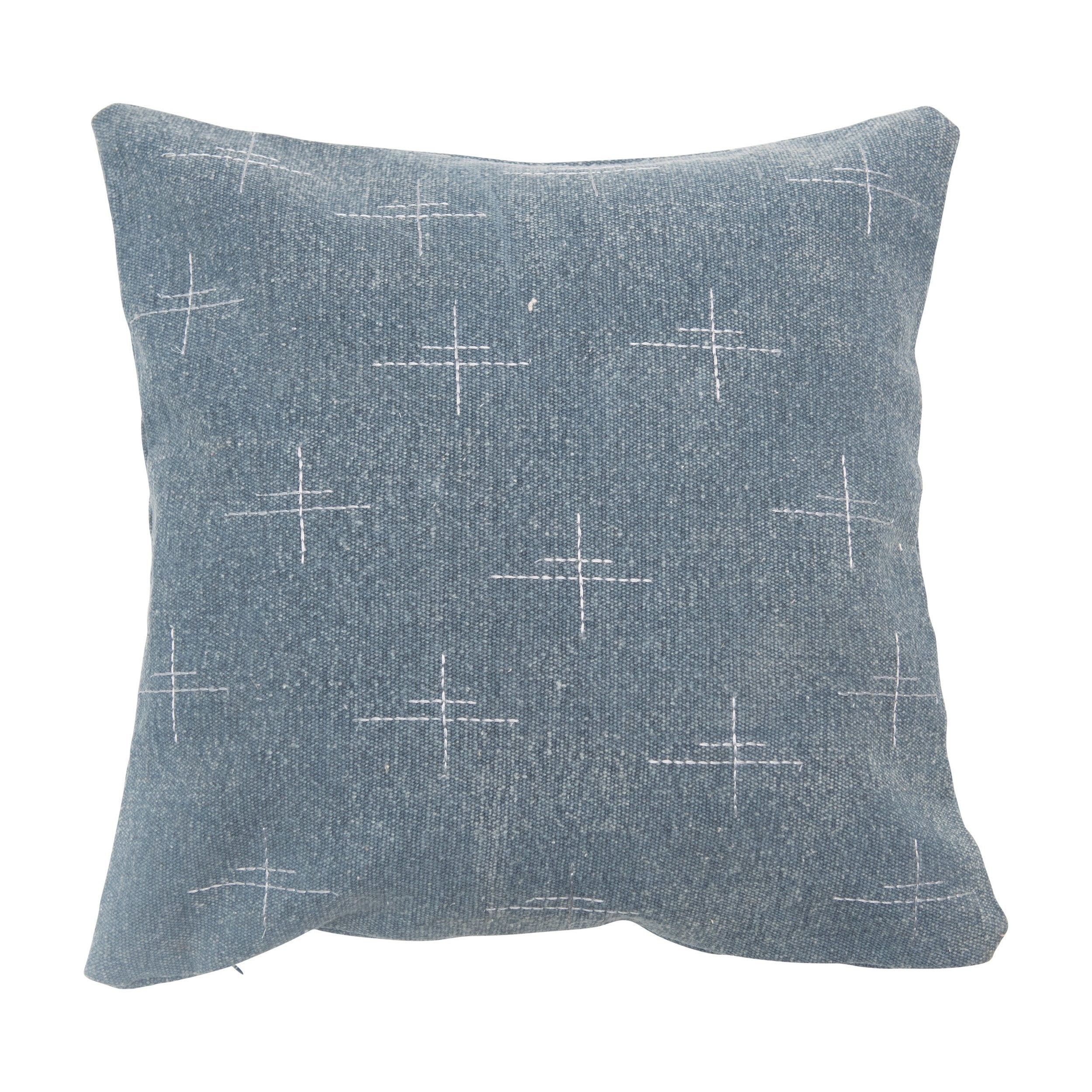 Embroidered Stonewash Woven Pillow