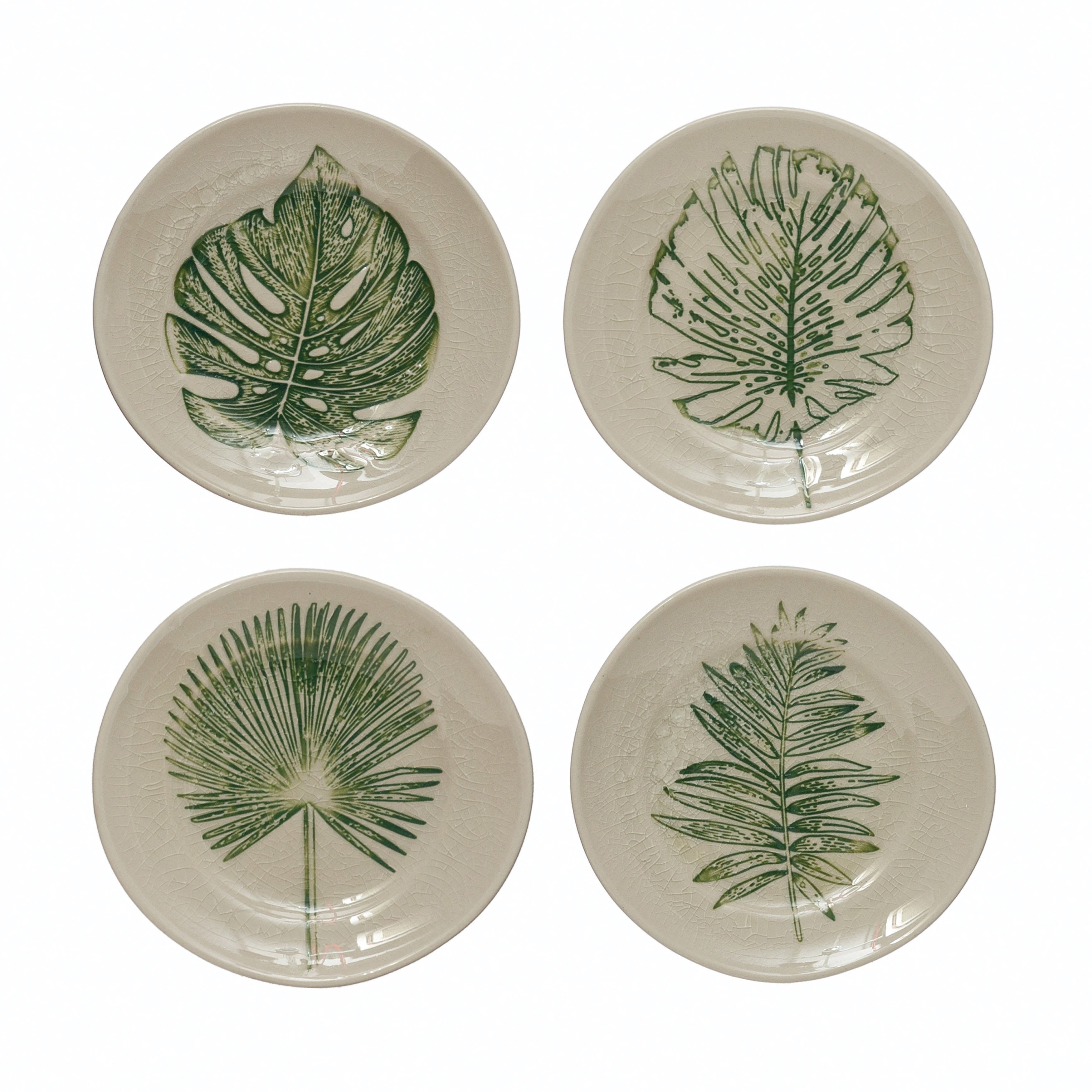 Plate with Debossed Leaf