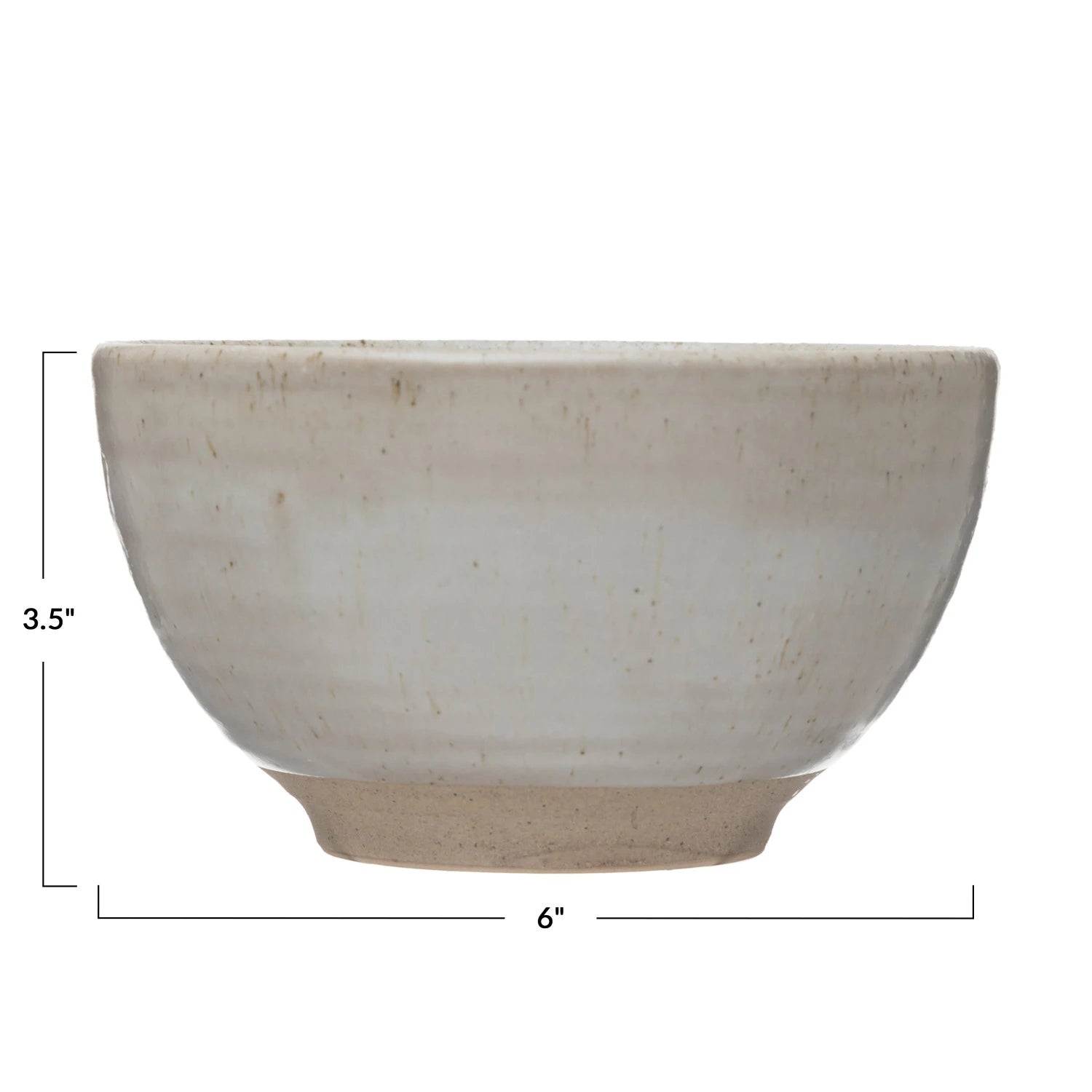 White Speckled Glaze Stoneware Bowl*