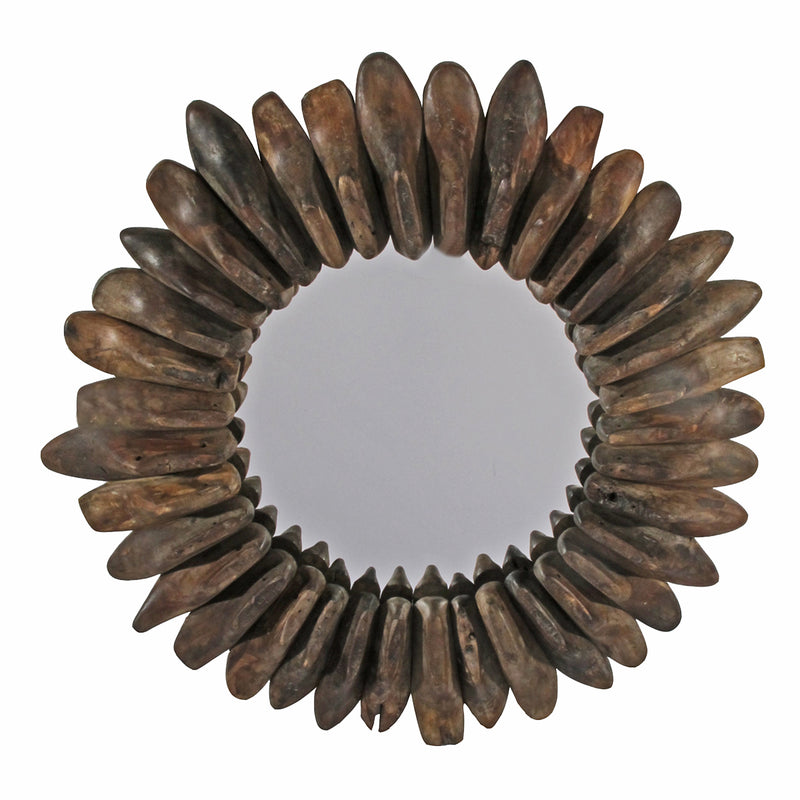 Shoe Form Mirror Elm & Iron