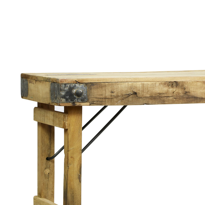 Bleached Austin Folding Bench