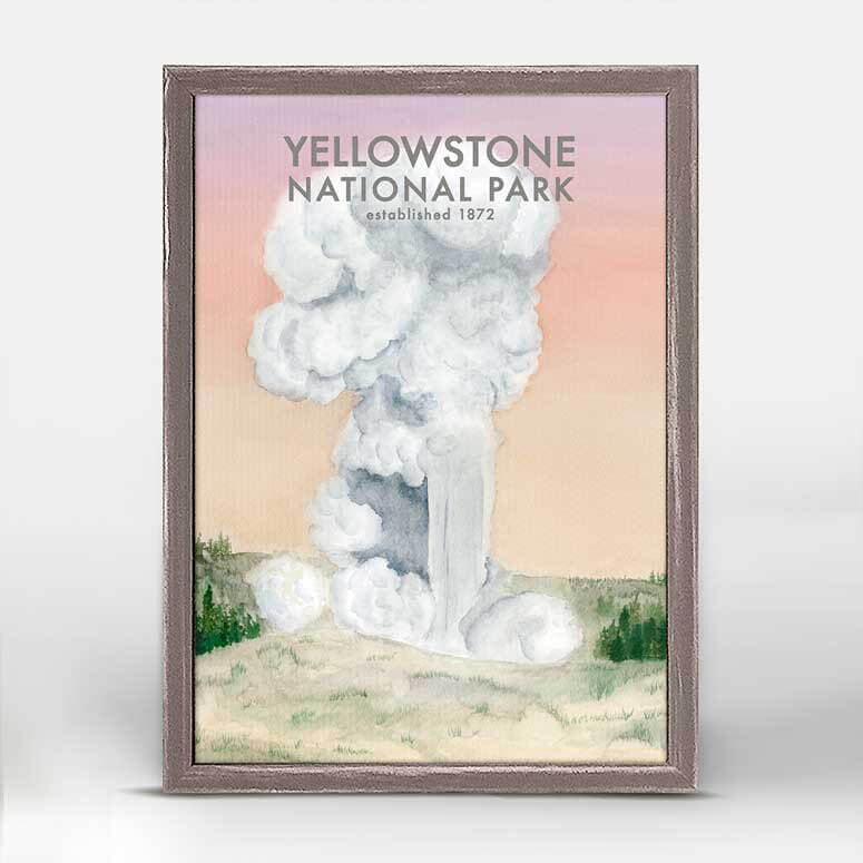 Yellowstone Old Faithful Mini Canvas