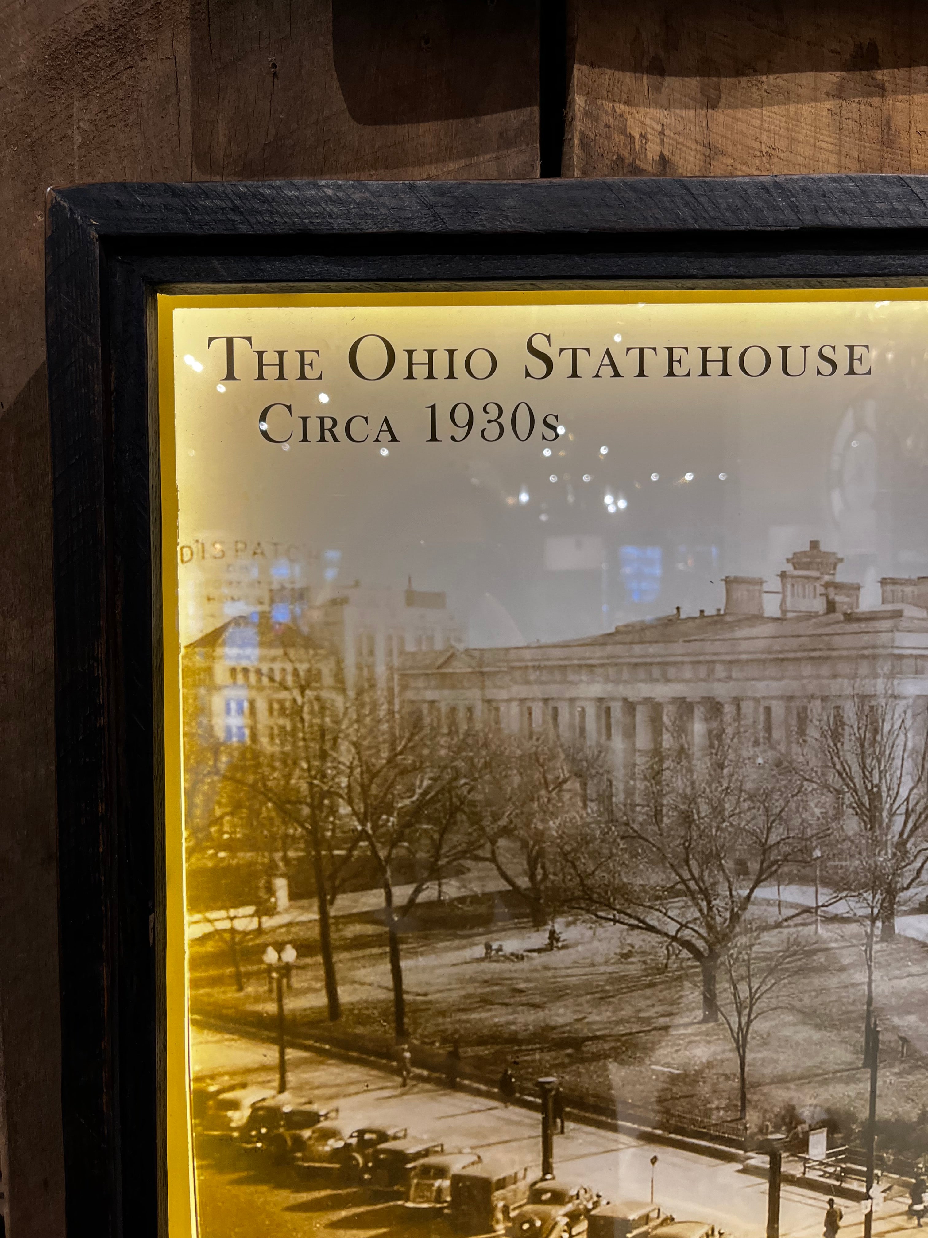 1930's Columbus Statehouse Backlit Framed Art