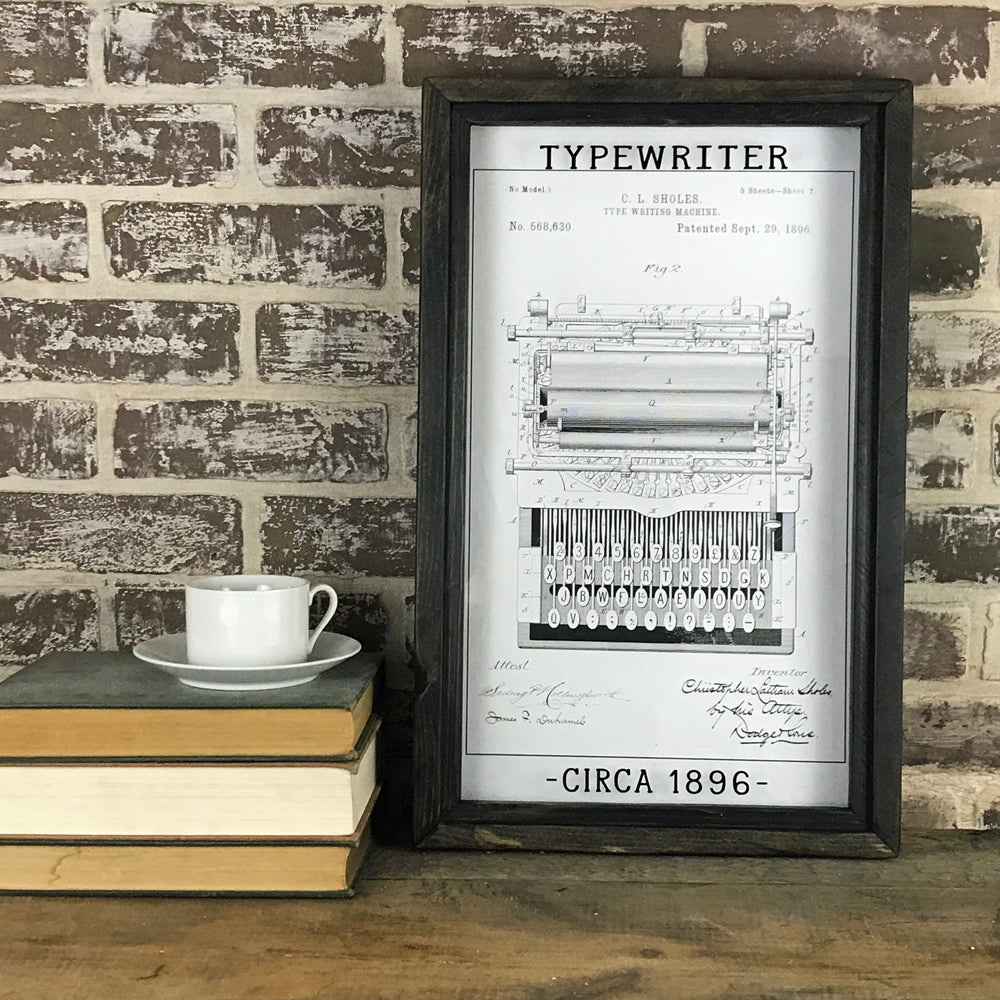 Typewriter Patent Drawing 1896