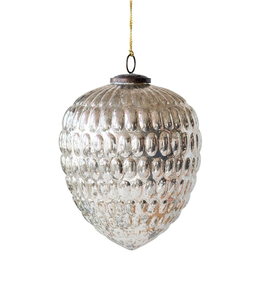 Mercury Glass Ornament- Antique Silver